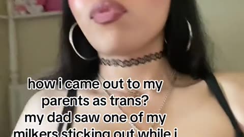 Strange smile of your tgirl
