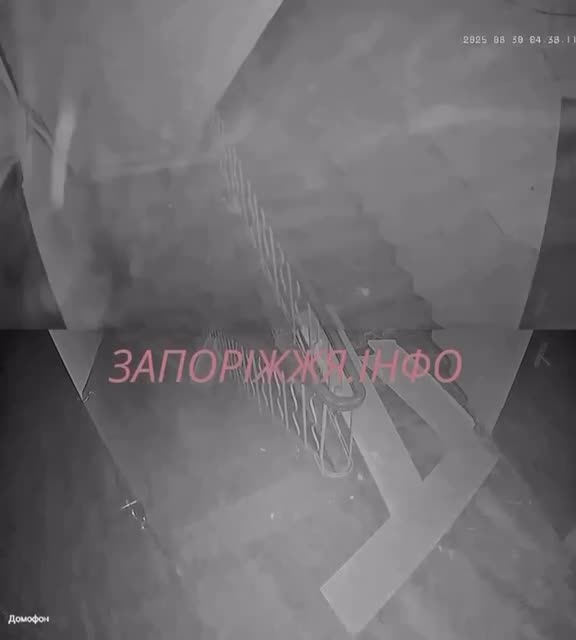 Insane Footage from Inside Stairwell of Building Hit by Russian Missile In Zap