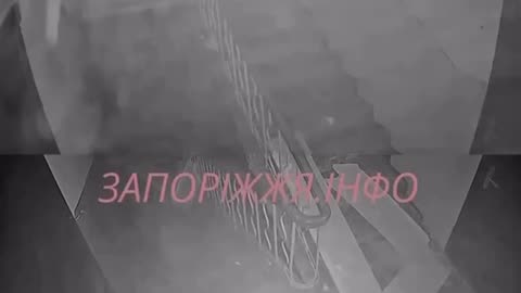 Insane Footage from Inside Stairwell of Building Hit by Russian Missile In Zap