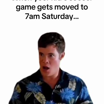 When your youth soccer game gets moved