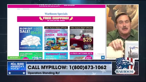 Go To MyPillow.com/warroom And Order The Early Black Friday Special Deal Today!