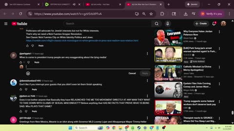 Spreading Nick Fuentes propaganda to lots of White normies on youtube