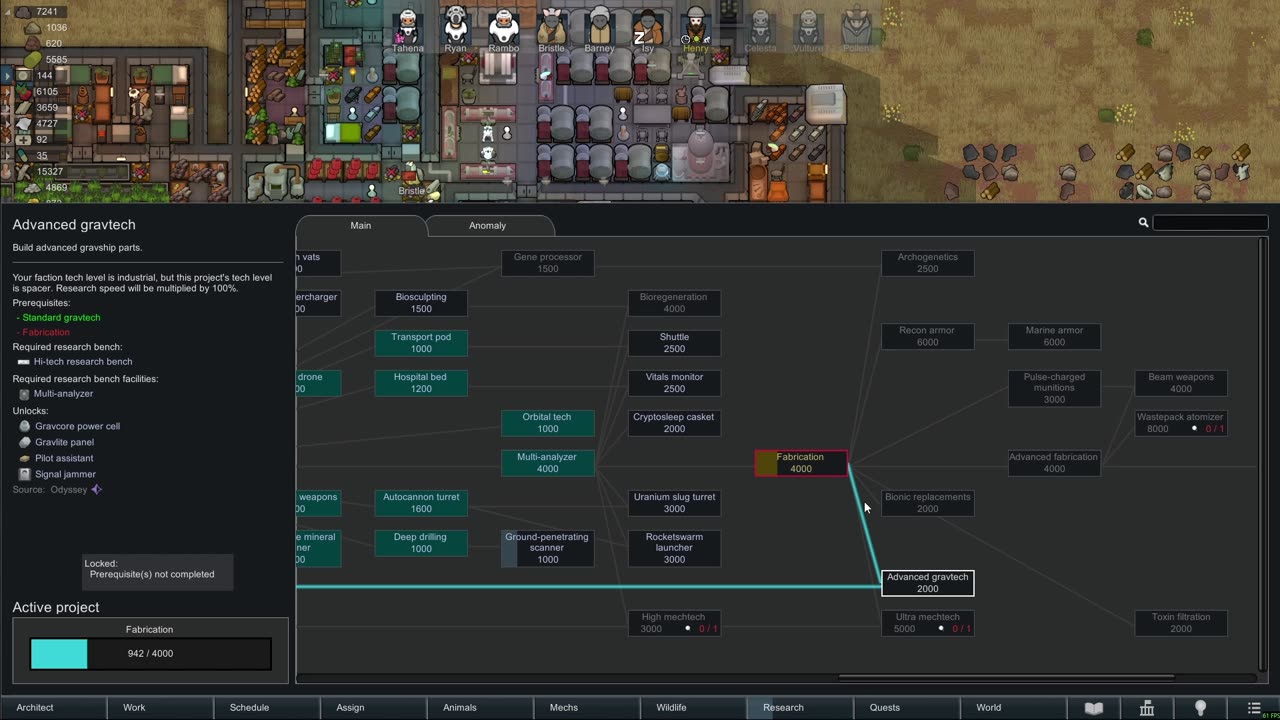 Rimworld Odyssey │LARGE THRUSTERS vs SMALL TRHUSTERS + How to Craft GRAVLITE PANELS - Guide 2025