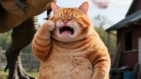 "The Crazy Cat and Goat Cartoon Clash!"😂😂