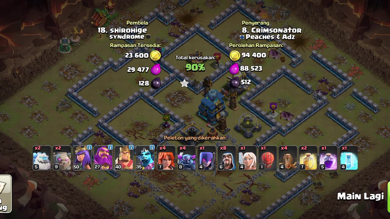 round 6 attacked by the King of Peaches € adz