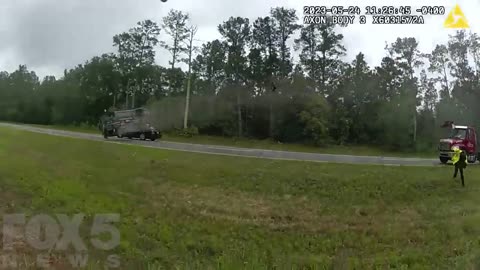 Car Jumps Off A Flatbed