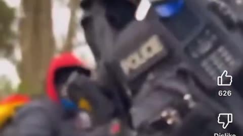 An African is caught on CCTV hiding in bushes outside a school.