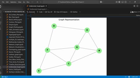 Create Undirected Connected Graph ✅ using python