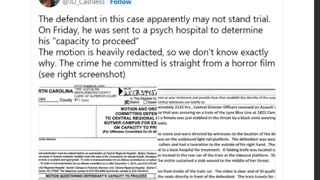 Homeless Man Who Stabbed Woman to Death on Charlotte Train May Not Stand Trial