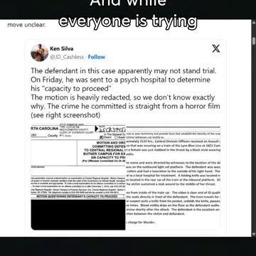 Homeless Man Who Stabbed Woman to Death on Charlotte Train May Not Stand Trial