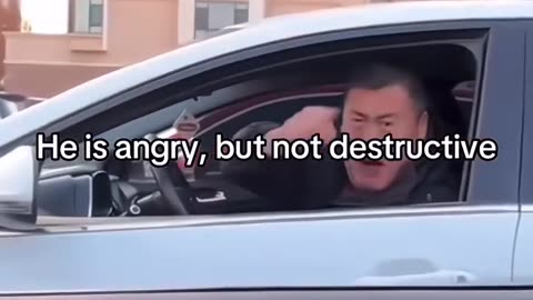 He is angry but not destructive
