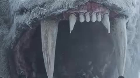 Frozen 12-Foot Sabre-Toothed Tiger