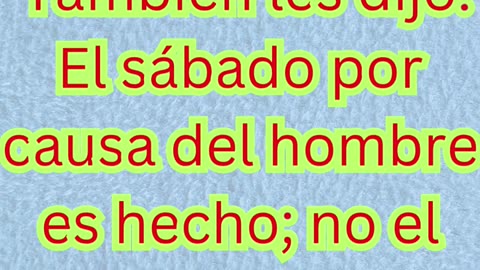 🕊️ « Le sabbat a été fait pour l’homme » Marcos 2:27.#shortvideo #shorts #youtubeshorts #ytshorts