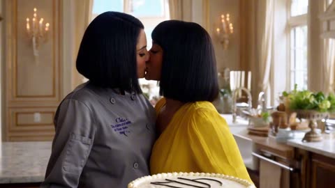 A Chef and Lady’s Romance in a Mansion’s Lavish Kitchen!