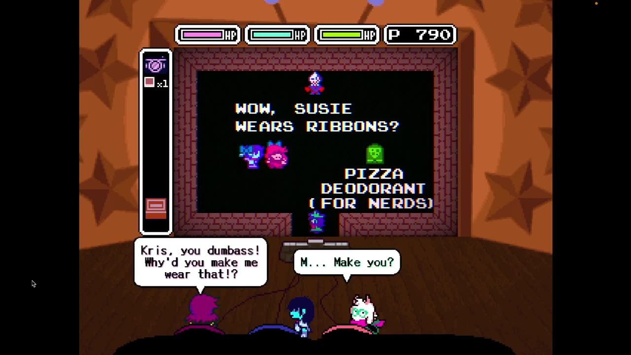 Making Kris Wear Pebberoni Pizza Deodorant in Deltarune Chapter 3