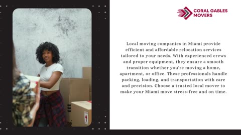 Local Moving Companies Miami