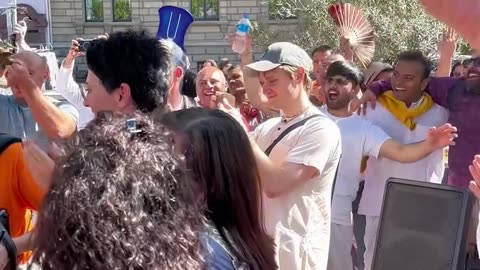 Harinam Sankirtan in Frankfurt am Main, Germany May 2025