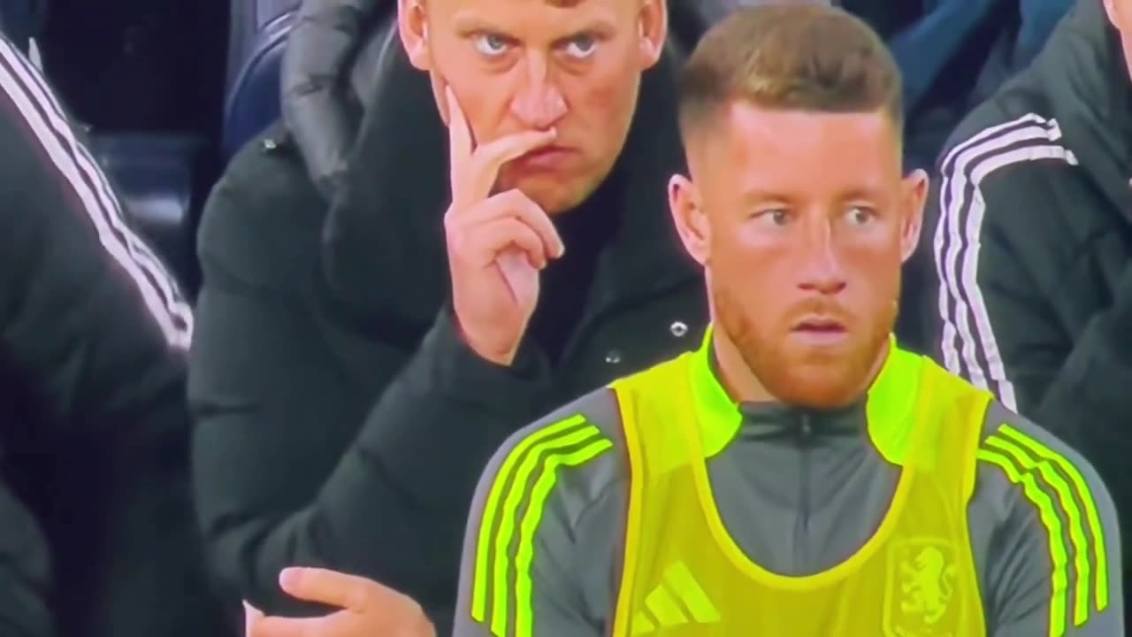 Ross Barkley’s reaction to seeing Donyell Malen getting the nod to go on.