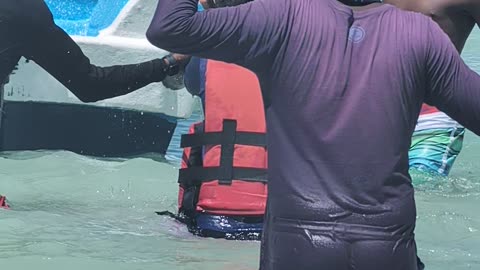 Men Fighting on Dominican Republic Beach