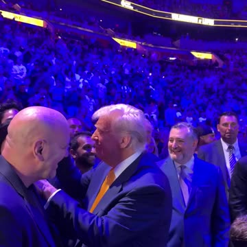President Trump dancing to huge cheers at UFC match, man of the people