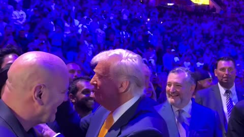 President Trump dancing to huge cheers at UFC match, man of the people
