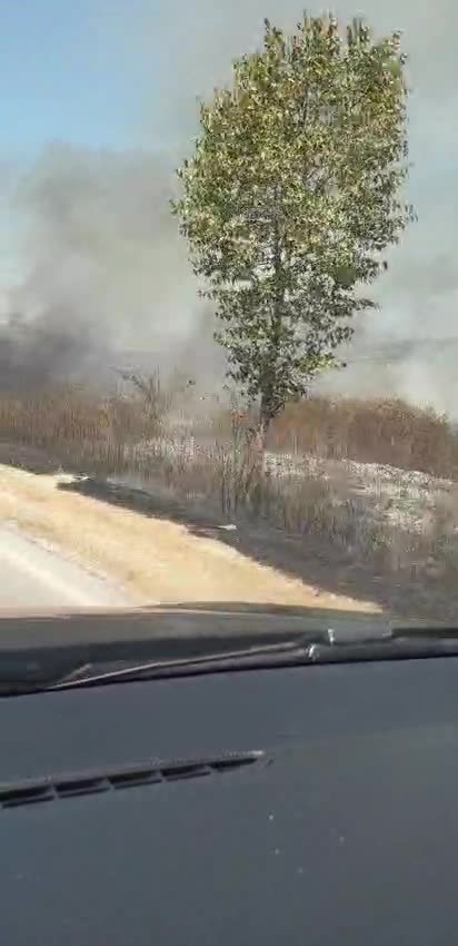 Zjarr në fshatin Rroms pranë autostradës Levan-Tepelenë