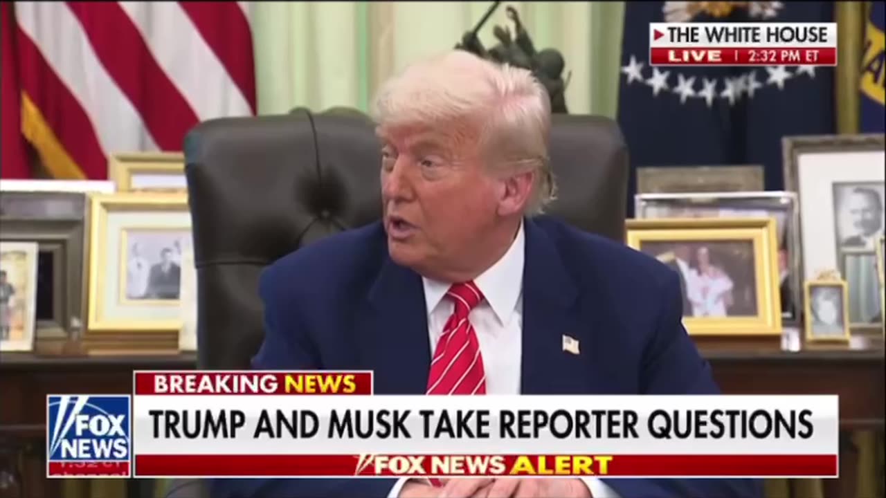 Press Conference: President Trump & Elon Musk take questions. (WTHt? Elon's got a blackeye.)