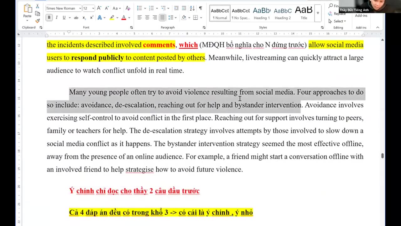 TIẾNG ANH BUỔI 23 : LUYỆN ĐỀ