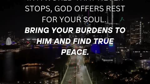 Weary soul? God invites you to find rest in Him.