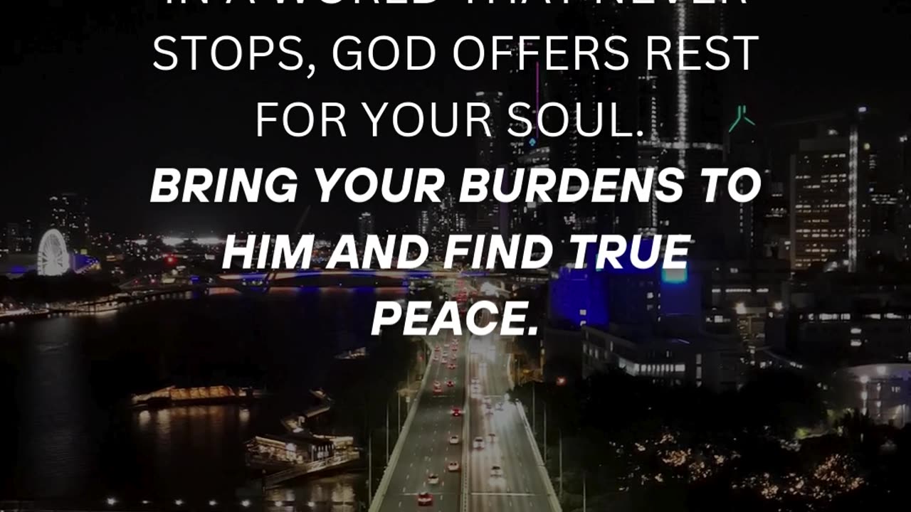 Weary soul? God invites you to find rest in Him.