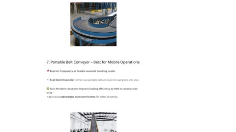 10 Types & Applications of Belt Conveyor You Must Know Before Buying
