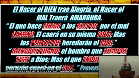 2025.11.23- Sermon - La Perfecta Sabiduria de Dios, Pte. 3