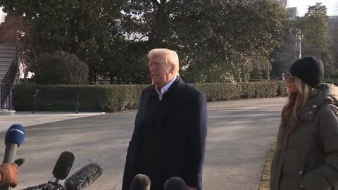 President Trump Delivers Remarks Upon Departure 1-24-25