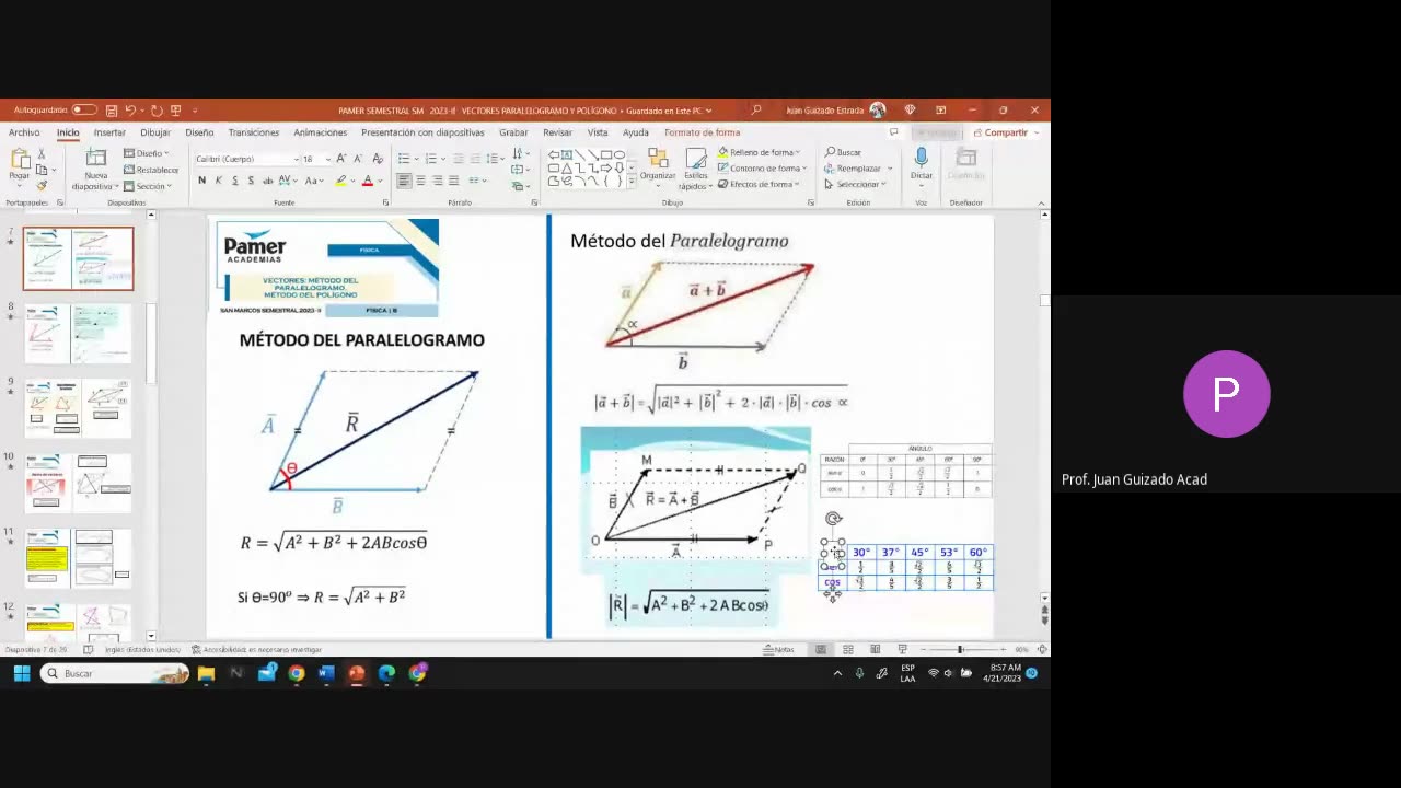 PAMER SEMESTRAL 2023 | Tema B | Física