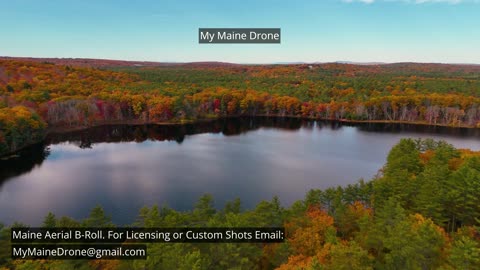 Maine B-Roll (No Sound): Fall Foliage at Lily Pond in New Gloucester, Maine Video 2