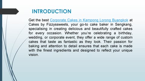 Get the best Corporate Cakes in Kampong Lorong Buangkok