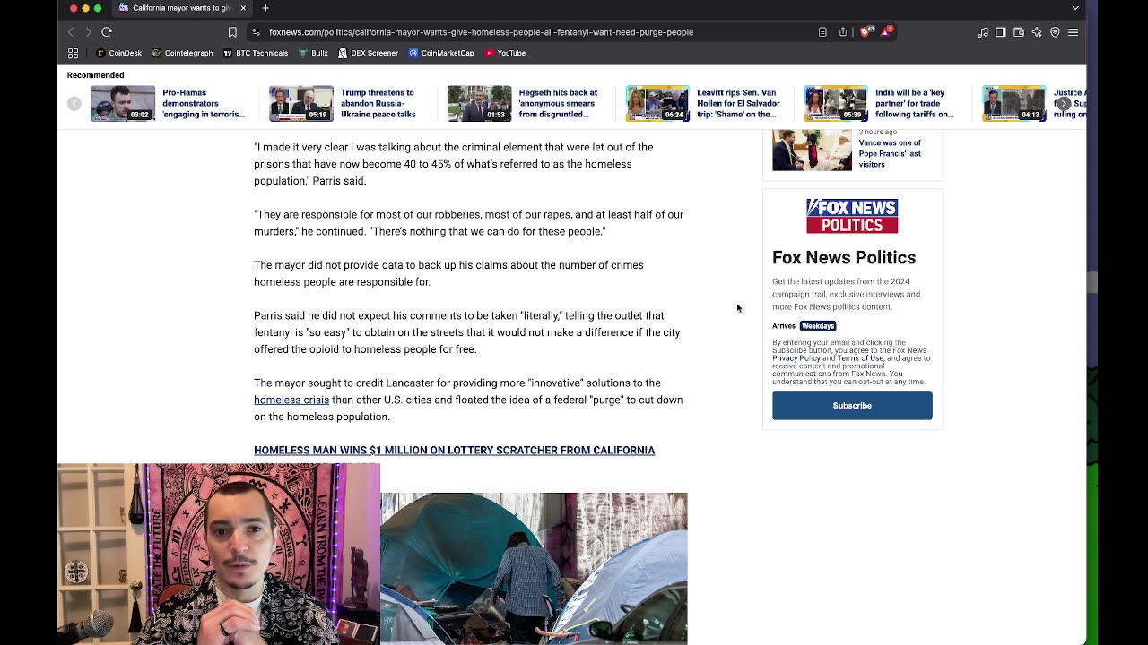 California mayor calls for "purge" of the homeless