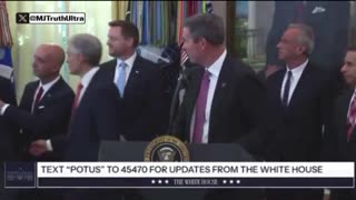 A man just collapsed behind President Trump