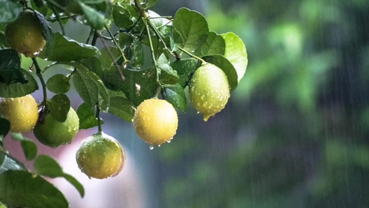 Rain sounds with piano music