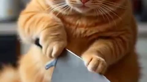 Orange Cat in Baby