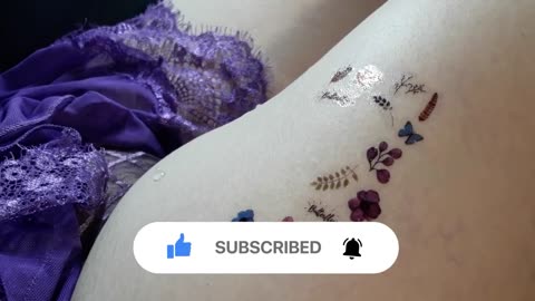 butterflies and plants temporary tattoo sticker magic art design