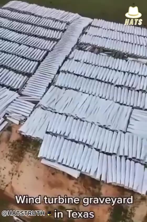 These "green" and "renewable" wind turbine blades have outlived their 20-year lifespan and,