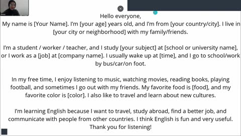 Self introduction