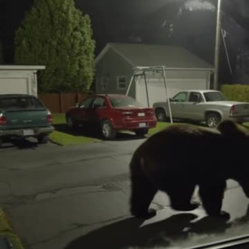 Neighborhood Surprise: Man Spots Massive Grizzly Bear – Real or AI Trickery?