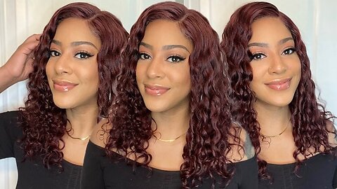 LuvMe Hair Dark Purple Water Wave Unit Install and Review Little Mermaid Vibes