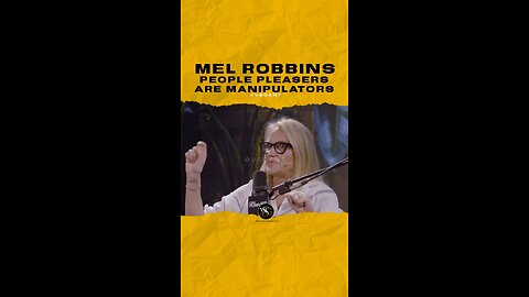 @melrobbins People pleasers are manipulators. #melrobbins 🎥 @jayshettypodcast