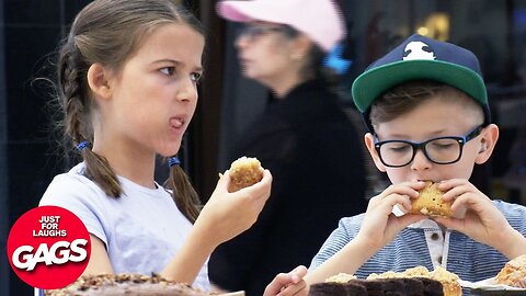 Fake Kids Eating 🌿 Brownies Pranks Just For Laughs Gags