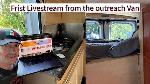 First Livestream My off grid mininstry outreach van for traveling- Me and Buddy the Cat 🐈