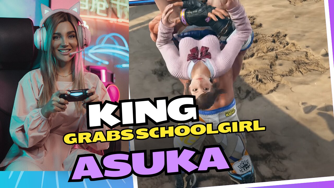Tekken 8 – King grabs Seductive Schoolgirl Asuka l Mod Battle