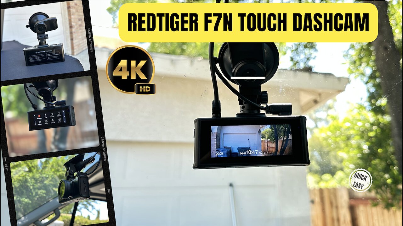 REDTIGER F7N Touch 4K Dash Cam Review, Live footage